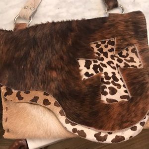 Crossbody cowhide bag